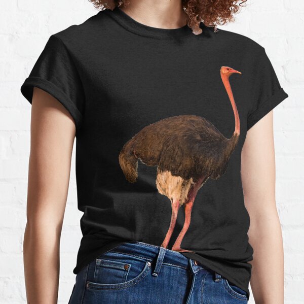 Vogel Strauß hat einen roten Kopf. Classic T-Shirt