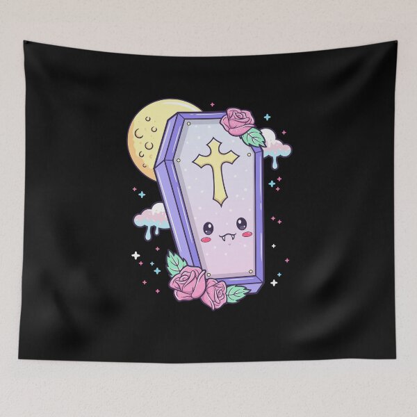 Item preview, Kawaii Pastel Goth Cute Creepy Coffin designed and sold by cchiaw.