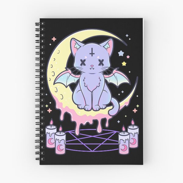 Item preview, Kawaii Pastel Goth Cute Creepy Occult Cat designed and sold by cchiaw.