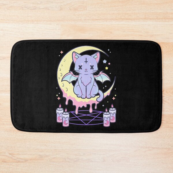 Item preview, Kawaii Pastel Goth Cute Creepy Occult Cat designed and sold by cchiaw.