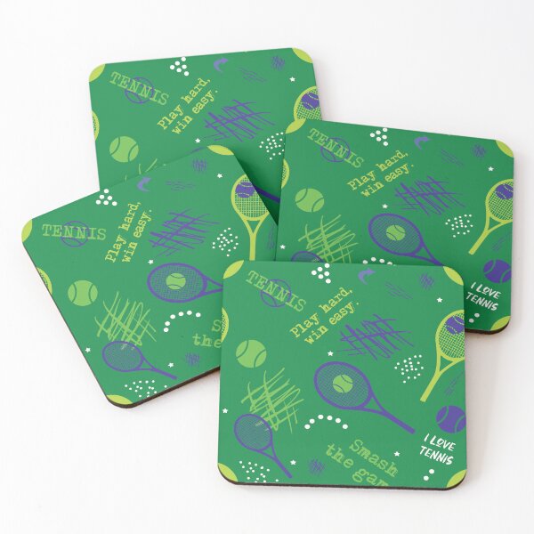 Item preview, Tennis pattern [green and purple] designed and sold by EvieWoj.