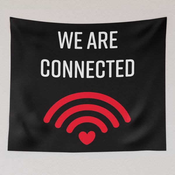 Item preview, We are connected for black background designed and sold by Coowo22.
