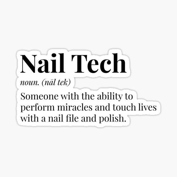Nail Tech Definition Sticker