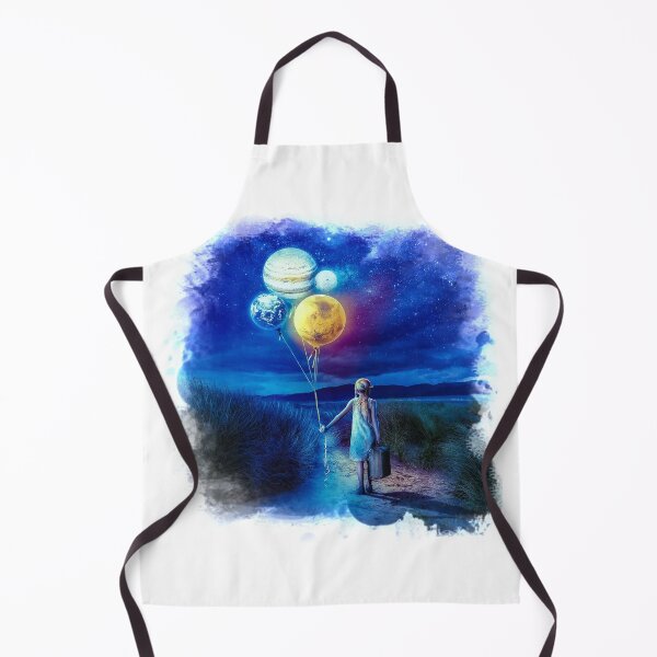 Item preview, Girl with Planet Balloons designed and sold by NERDDZ.
