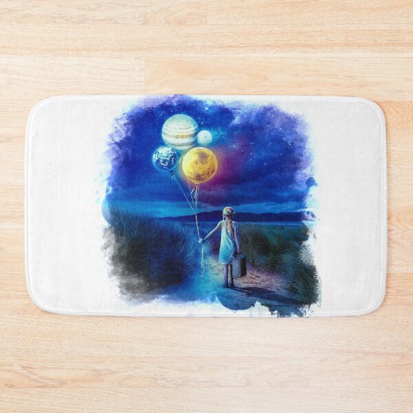 Item preview, Girl with Planet Balloons designed and sold by NERDDZ.