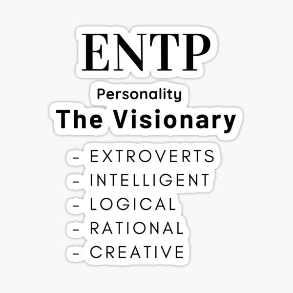 Entp Personality The Visionary Sticker For Sale By Tshirtnerd000