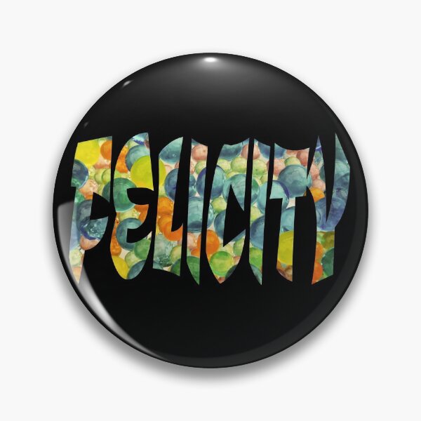 Item preview, Felicity name design colourful on black background designed and sold by Areashor.