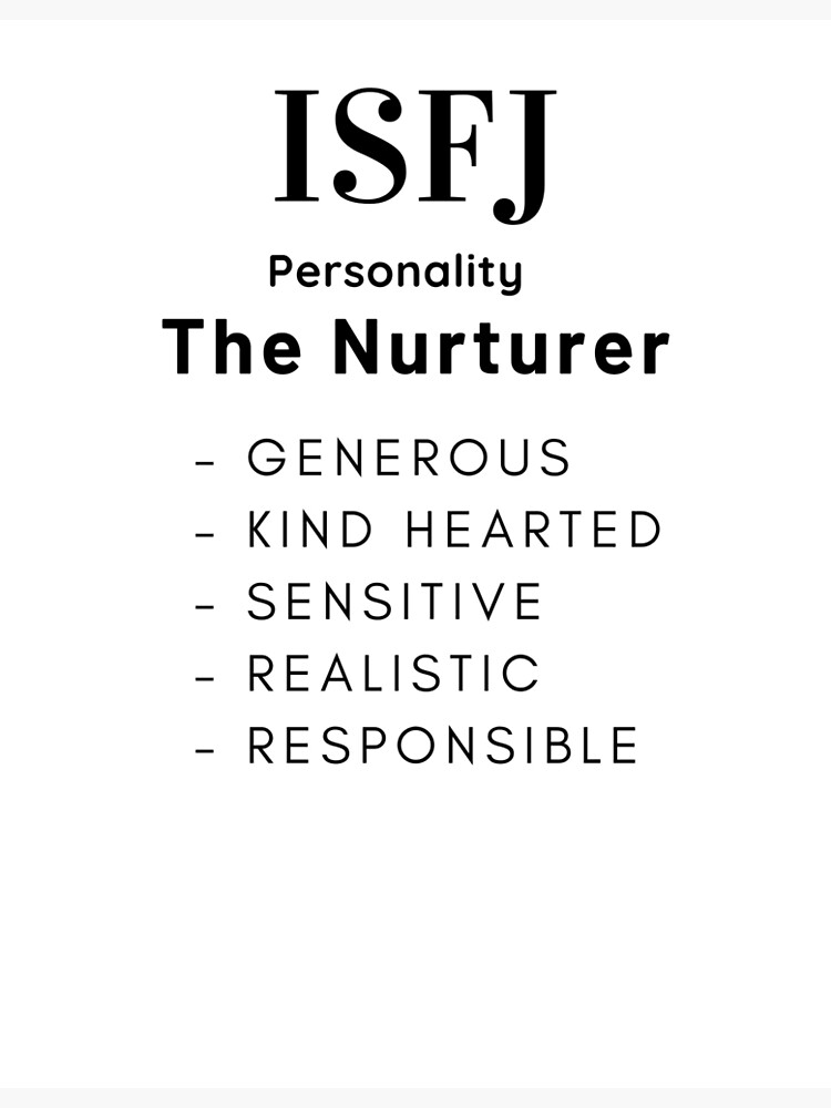 Poster avec l uvre Personnalit ISFJ Le Nurturer de l