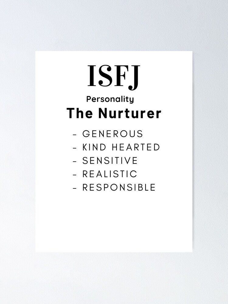 Poster avec l uvre Personnalit ISFJ Le Nurturer de l