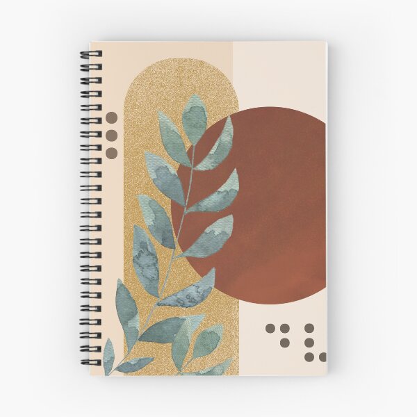 Item preview, Eucalyptus Branch Abstract Watercolor Tropical Boho Minimalist Art with warm earthy tones and pastel colors solid and soft gradient shapes designed and sold by Eldoradoo.