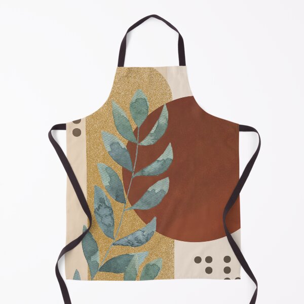 Item preview, Eucalyptus Branch Abstract Watercolor Tropical Boho Minimalist Art with warm earthy tones and pastel colors solid and soft gradient shapes designed and sold by Eldoradoo.
