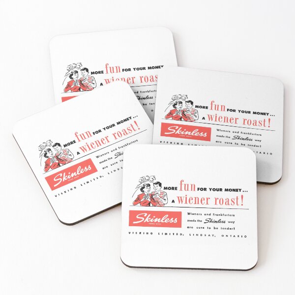 Item preview, WIENER ROAST ADVERT - SKINLESS FRANKFURTERS designed and sold by ThrowbackAds.
