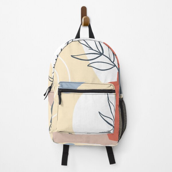 Item preview, Eucalyptus Branch Abstract Tropical Boho Minimalist Art with warm earthy tones and pastel colors solid soft shapes #1 designed and sold by Eldoradoo.