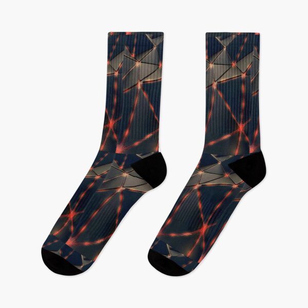 Item preview, Broken Lava Lighting Design Black Red Gray designed and sold by Opal Print.