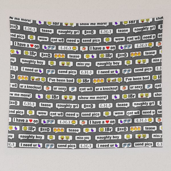 Item preview, naughty texts on gray designed and sold by B0red.