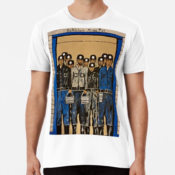 Miners Going Down 1000 feet In Elevator Premium T-Shirt