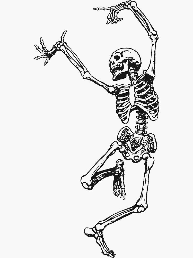 dancing skeleton having fun by hannahbrugge