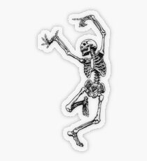 tanzendes Skelett, das Spaß hat Transparenter Sticker