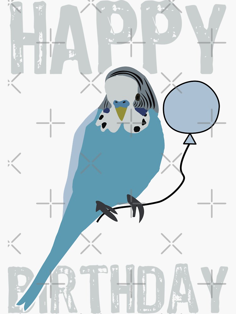 "Herzlichen Glückwunsch zum Geburtstag, Wellensitich" Sticker von