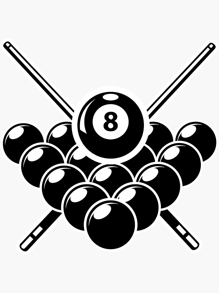 8 Ball Sticker For Sale By Just A Dude Redbubble