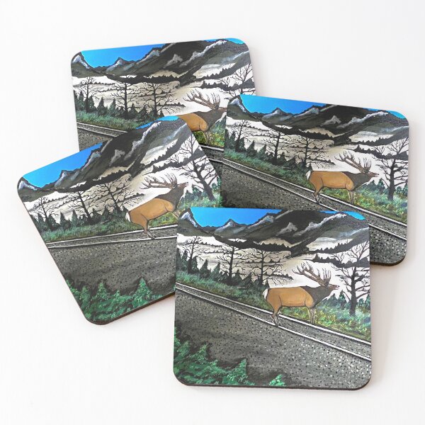 Item preview, Train Coming With Elk On The Tracks. designed and sold by JeffreyKosssr.