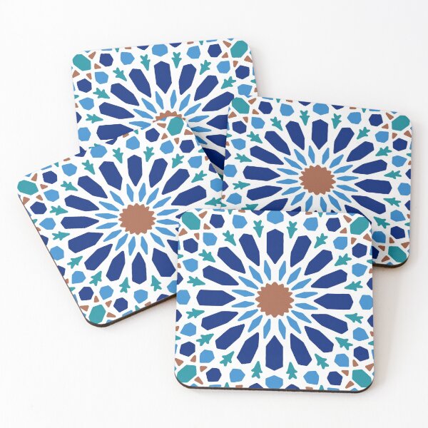 Item preview, Stylish Moroccan blue tile pattern designed and sold by PG Illustration.