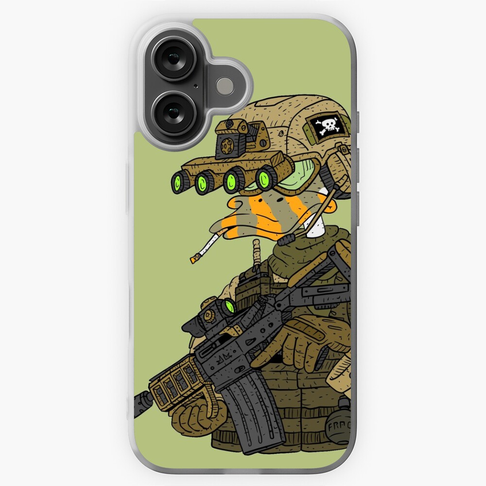 special forces duck. army soldier.  Sticker