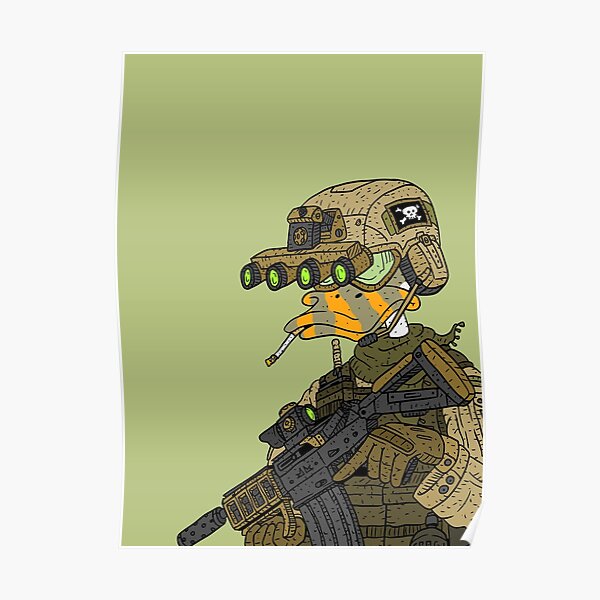special forces duck. army soldier.  Poster