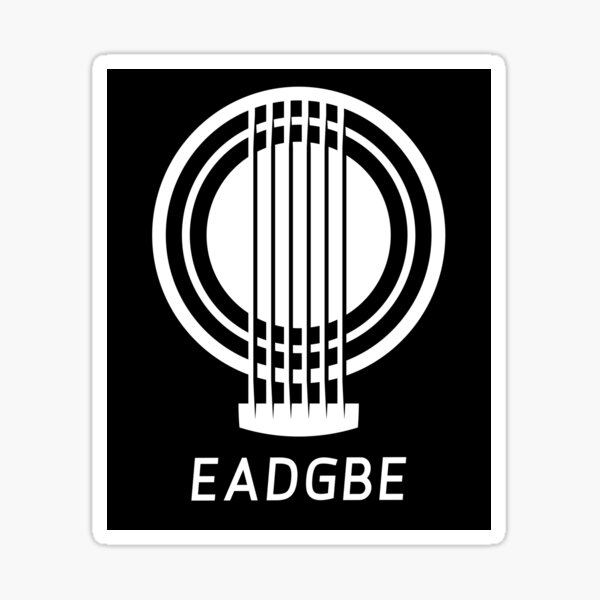 EADGBE Guitar Tuning Design Sticker