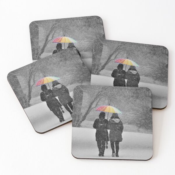 Item preview, friends walking in the snow  designed and sold by marxbrothers.