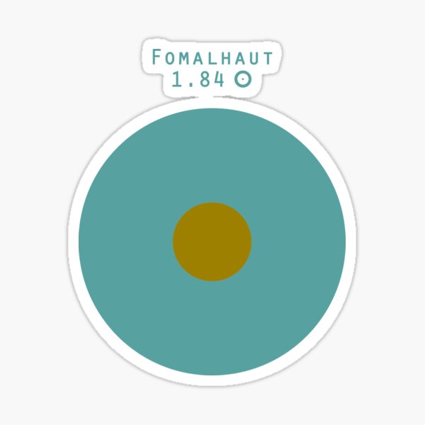 Fomalhaut - Sun size comparison Sticker
