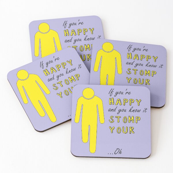 Item preview, If you're happy and you know it - Right below knee amp black text designed and sold by LPDesignsAndArt.