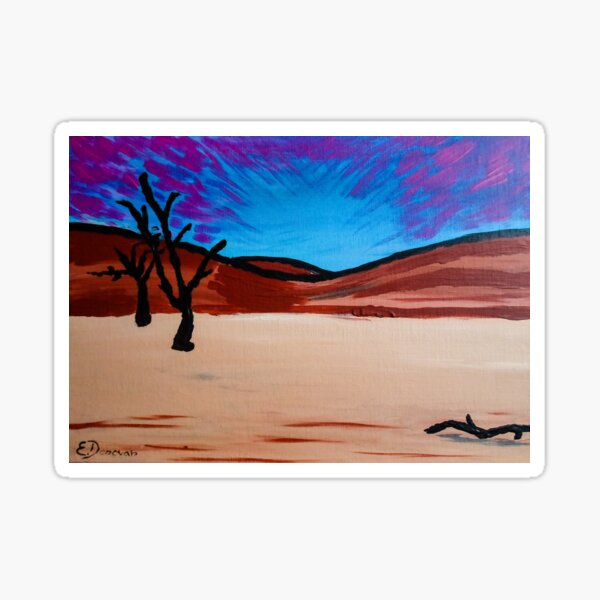 Magenta Sky Over Sossusvlei Sticker