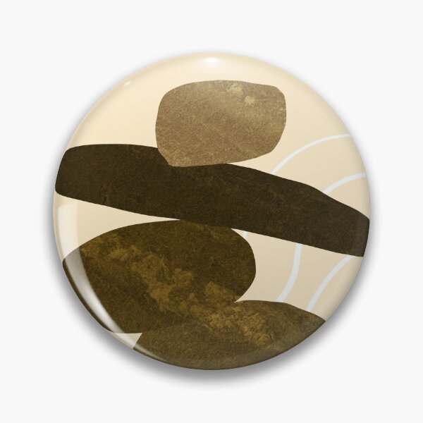 Item preview,  Stone balance meditation Abstract Watercolor Minimalist Art with warm earthy tones Terracotta colors solid and soft gradient shapes designed and sold by Eldoradoo.