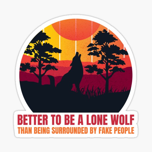 Aperçu de l'œuvre Lone Wolf entouré de fausses personnes créée et vendue par StoneColdMovies.