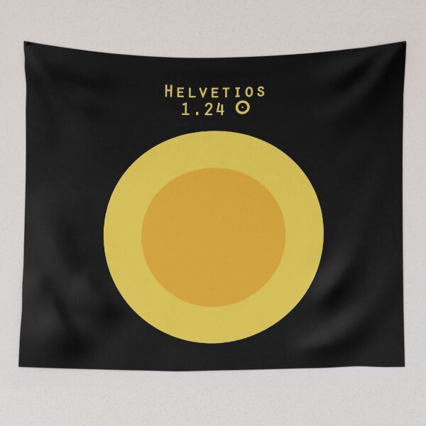 Item preview, Helvetios (51 Pegasi) - Sun size comparison (2019 Nobel Prize) designed and sold by MetaPhyStore.