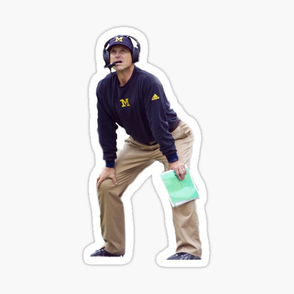 “Jim Harbaugh " Sticker for Sale by laurengoldener | Redbubble