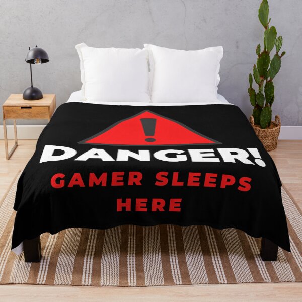 Item preview, Danger! Gamer Sleeps Here designed and sold by Levet.