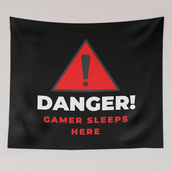 Item preview, Danger! Gamer Sleeps Here designed and sold by Levet.
