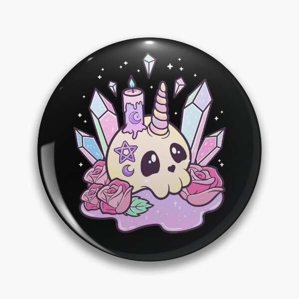 Item preview, Kawaii Pastel Goth Cute Creepy Occult Skull designed and sold by cchiaw.