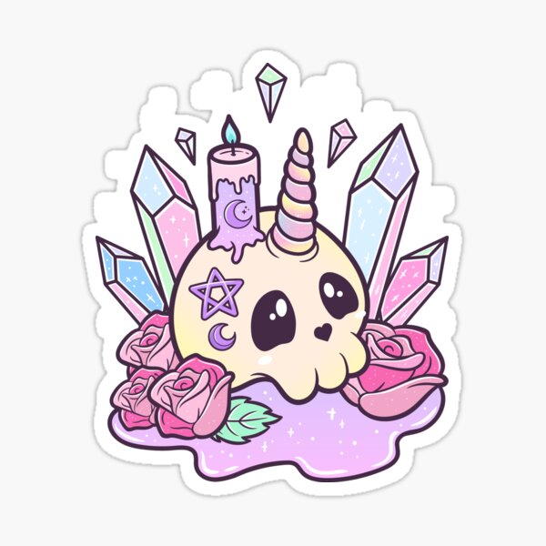 Creepy and Cute Pastel Goth Stickers 