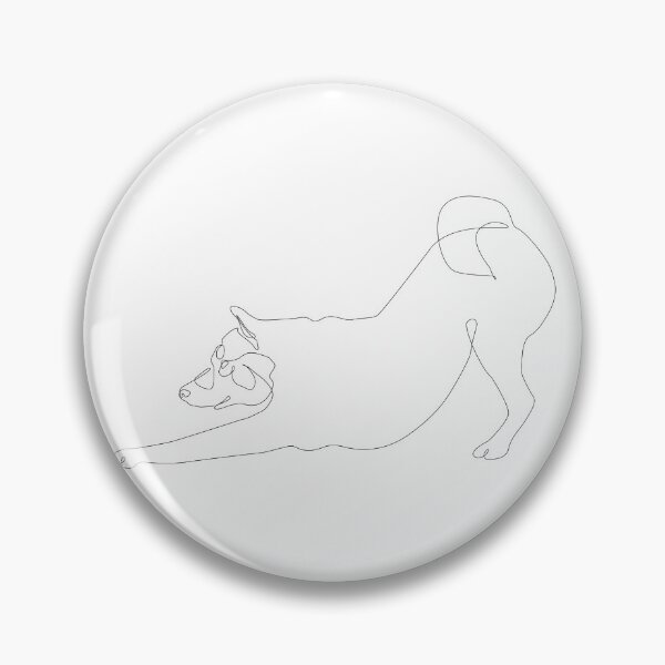 Item preview, One line Shiba Inu Downward Dog designed and sold by Huebucket.