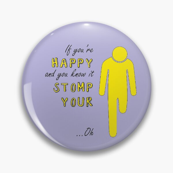 Item preview, If you're happy and you know it - Left above knee amp black text designed and sold by LPDesignsAndArt.