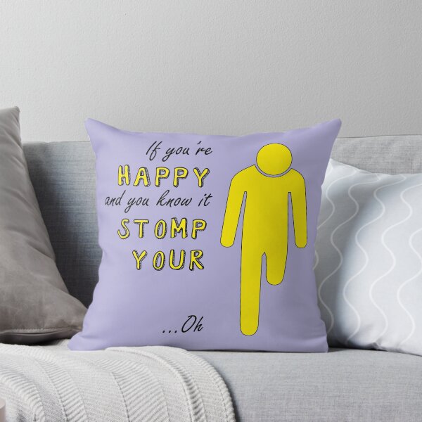 Item preview, If you're happy and you know it - Left above knee amp black text designed and sold by LPDesignsAndArt.