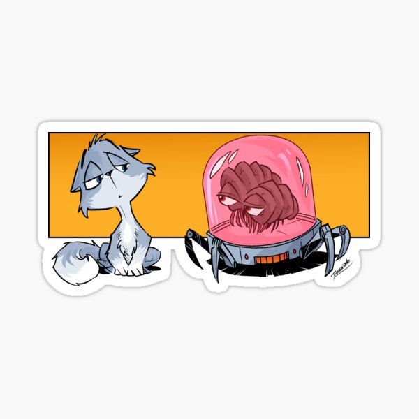 Face off- Cats vs Alien Sticker
