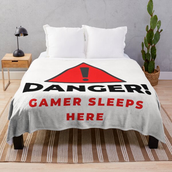 Item preview, Danger! Gamer Sleeps Here designed and sold by Levet.