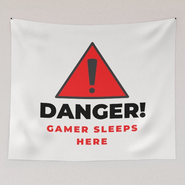 Item preview, Danger! Gamer Sleeps Here designed and sold by Levet.