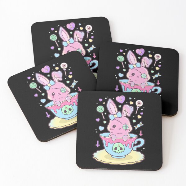 Item preview, Kawaii Pastel Goth Cute Creepy Occult Rabbit designed and sold by cchiaw.