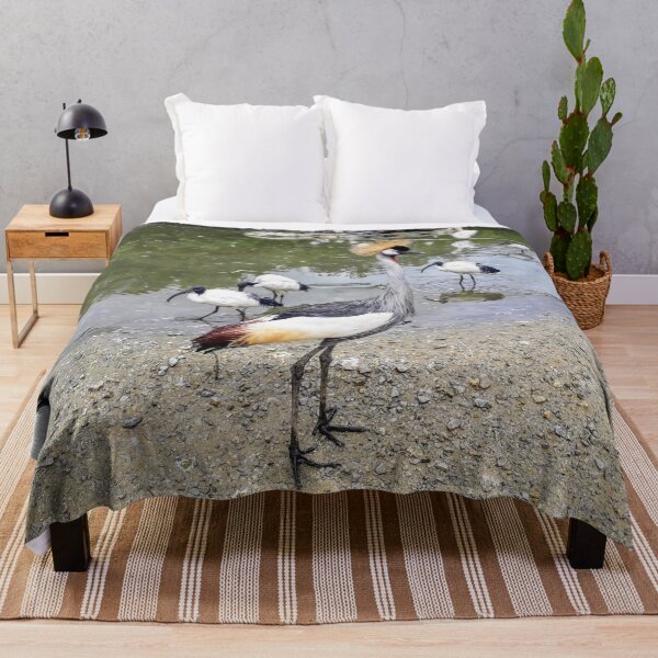 Item preview, East African Crowned Crane Birds by the lake designed and sold by Tanja Dianova.