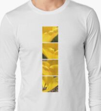 Macro Yellow Tulip Petals Collage Long Sleeve T-Shirt